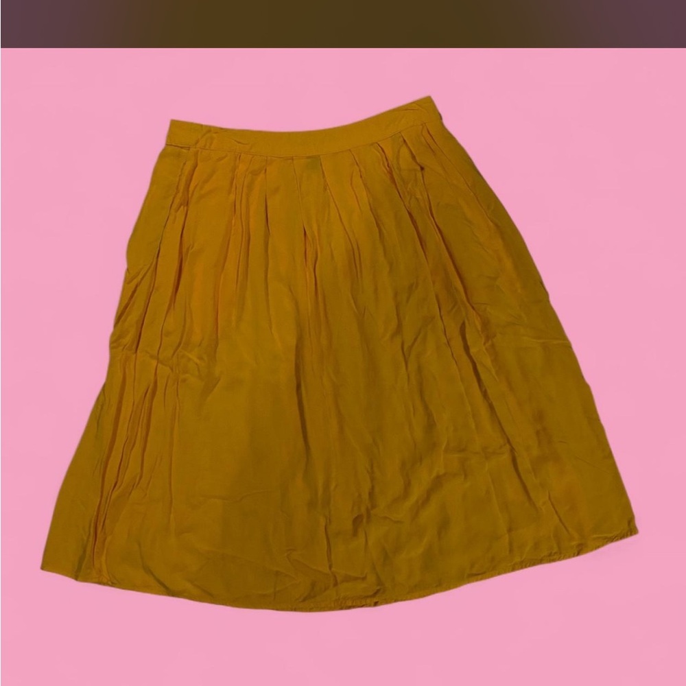 Forever 21 Mustard A-Line Midi Skirt